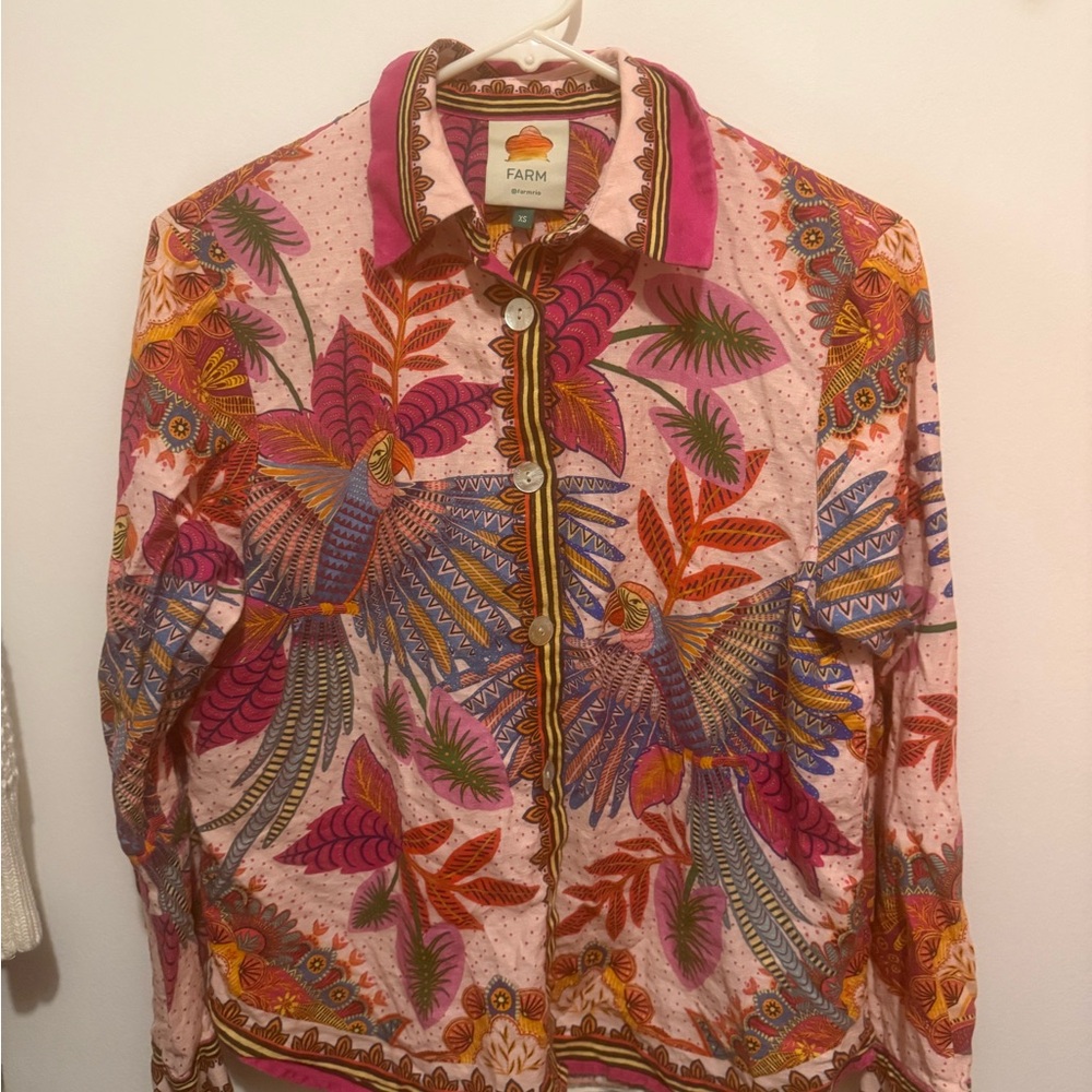 Farm Rio XS button down top - Picture 4 of 8